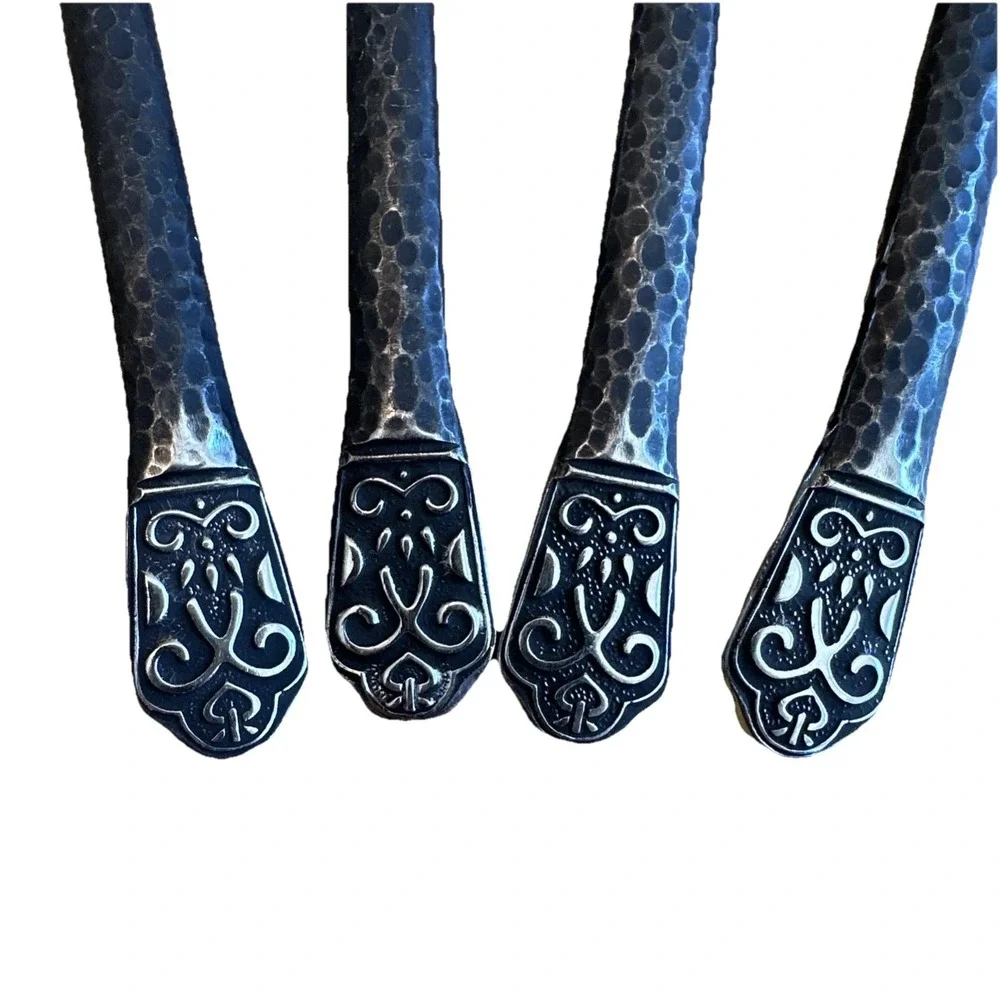 4 Oval Soup‎ Spoons Gourmet Settings AVALON BARCELONA Stainless Flatware 8.2